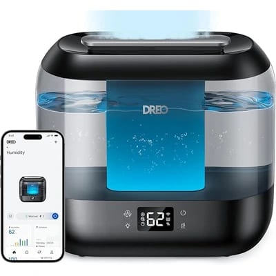 Dreo smart humidificador de vapor frío de 4 L