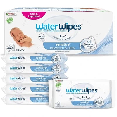 WaterWipes Sensitive+